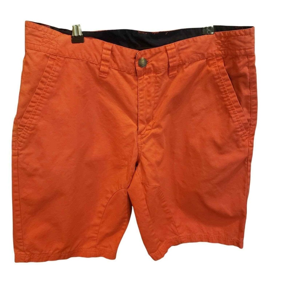 The Webster Miami Target Coral Pink Cotton Chino Flat Front Shorts Men's Size 34